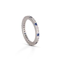 Ring Dilvdò Woman Eternity in Silver Zircone